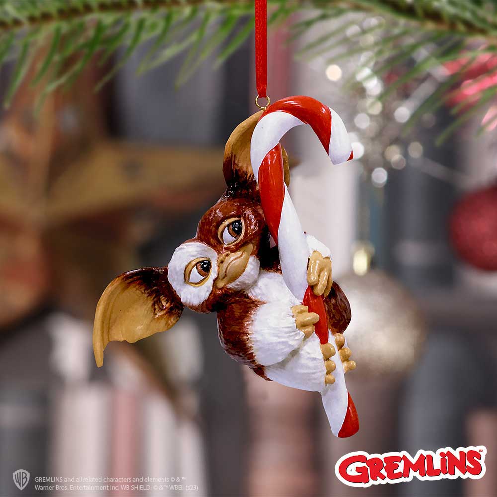 Gremlins Gizmo Candy Cane Hanging Ornament - Decorations at Gift Moments