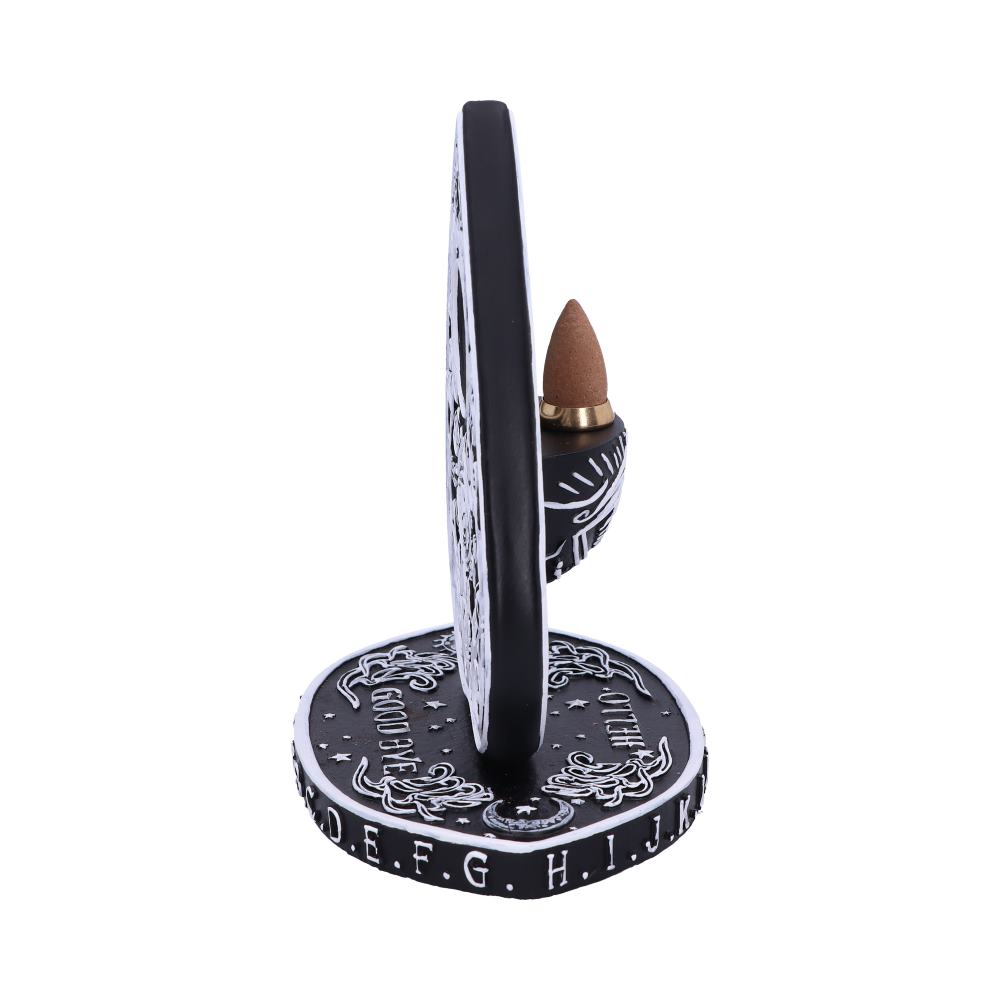 Black and White Spirit Board Planchette Backflow Incense Burner 15cm - Incense Holders at Gift Moments