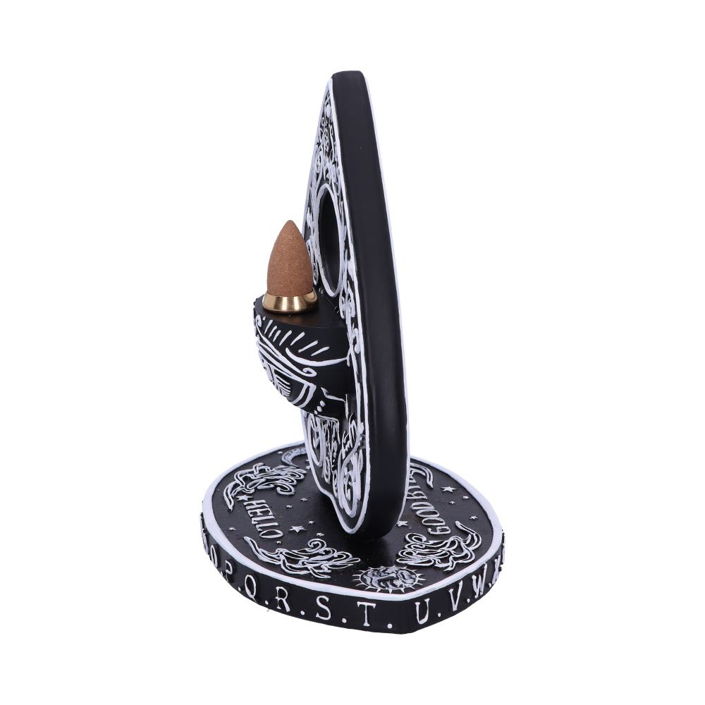 Black and White Spirit Board Planchette Backflow Incense Burner 15cm - Incense Holders at Gift Moments