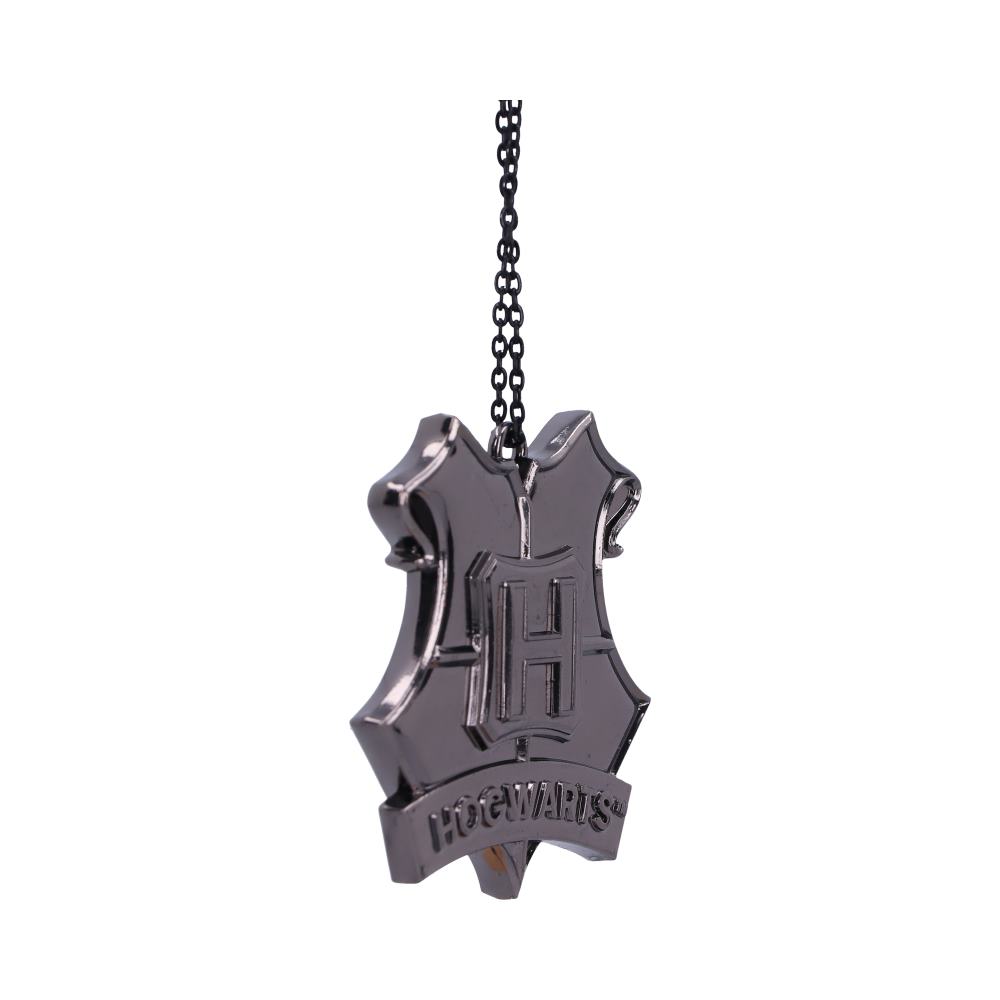 Harry Potter Hogwarts Crest Silver Hanging Ornament - Decorations at Gift Moments