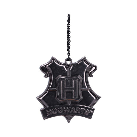 Harry Potter Hogwarts Crest Silver Hanging Ornament Default Title - Decorations at Gift Moments