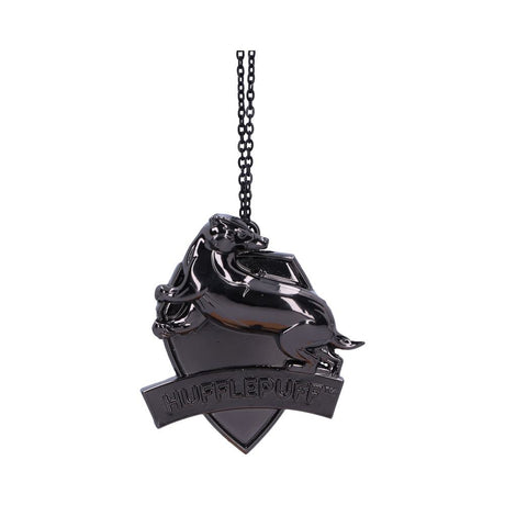 Harry Potter Hufflepuff Crest Silver Hanging Ornament Default Title - Decorations at Gift Moments