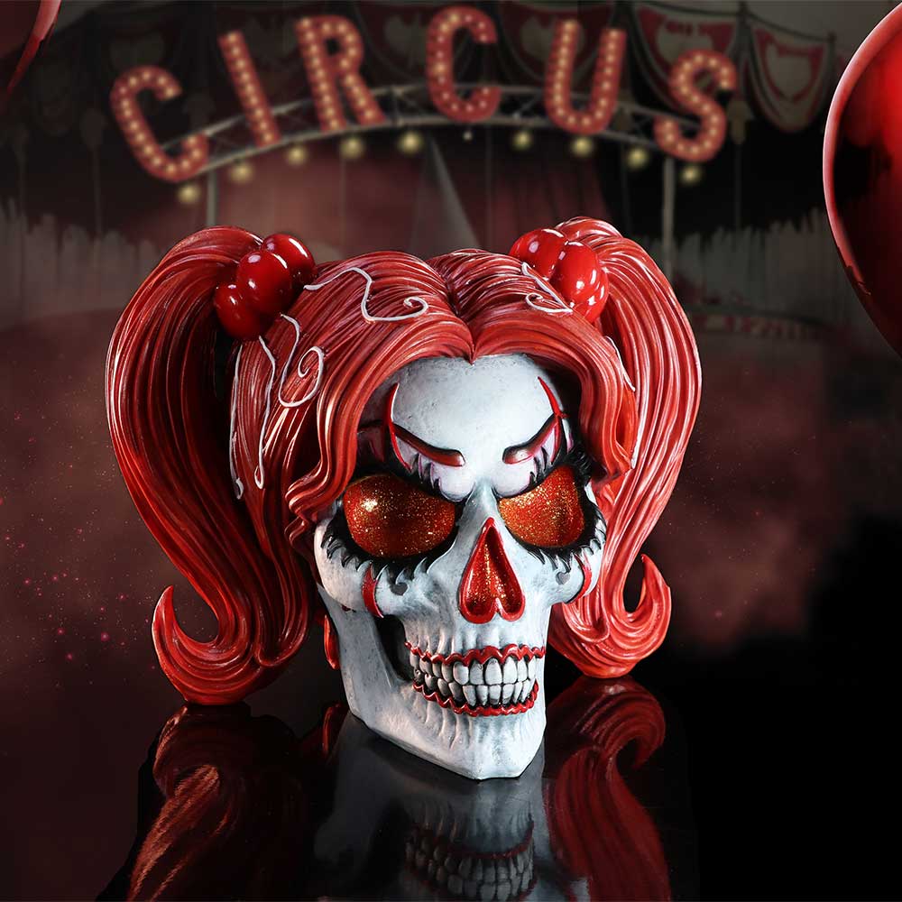 Drop Dead Gorgeous - Cackle and Chaos Clown Doll Skull - Figures & Collectables at Gift Moments