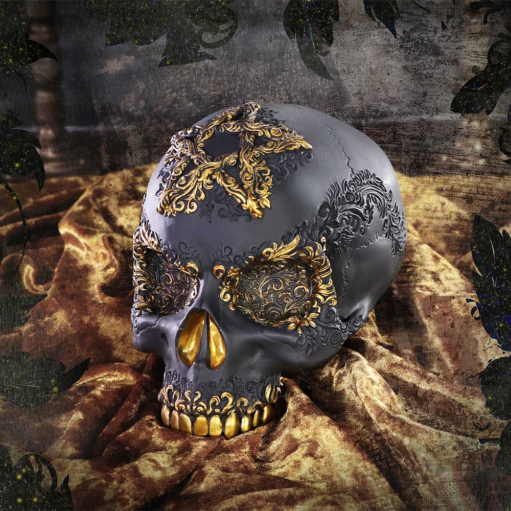 Divine Demise Black and Gold Skull - Figures & Collectables at Gift Moments