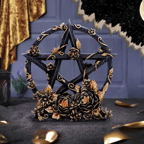 Dark Floral Decorative Pentagram Ornament - Figures & Collectables at Gift Moments