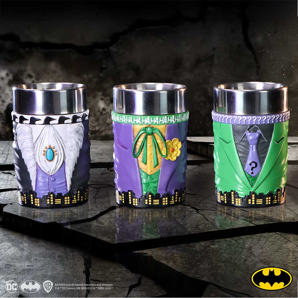 DC Batman Villain Mini Cup Set - Joker, Riddler and Penguin - Shot Glasses at Gift Moments