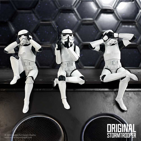 Original Stormtrooper Three Wise Sitting Figurines - Figures & Collectables at Gift Moments