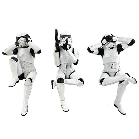 Original Stormtrooper Three Wise Sitting Figurines Default Title - Figures & Collectables at Gift Moments