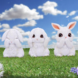 Three Wise White Bunny Figurines - Figures & Collectables at Gift Moments