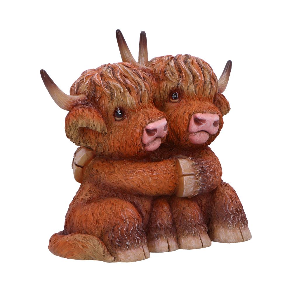 Highland Cow Hug Figurine - Figures & Collectables at Gift Moments