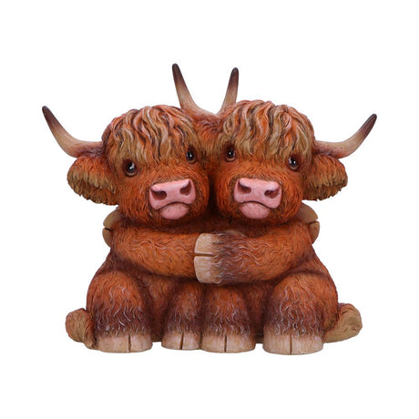 Highland Cow Hug Figurine Default Title - Figures & Collectables at Gift Moments