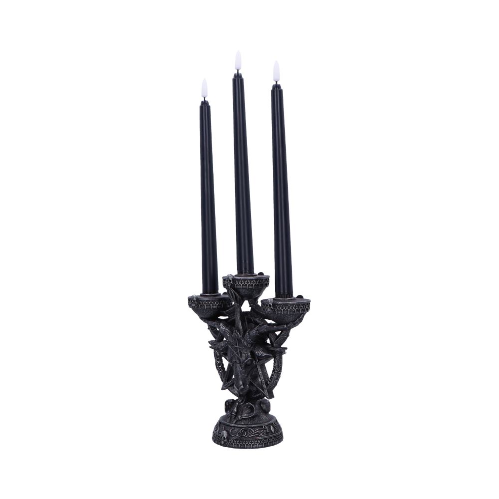 Baphomet's Radiance Candelabra with LED Candles - Candles & Holders at Gift Moments