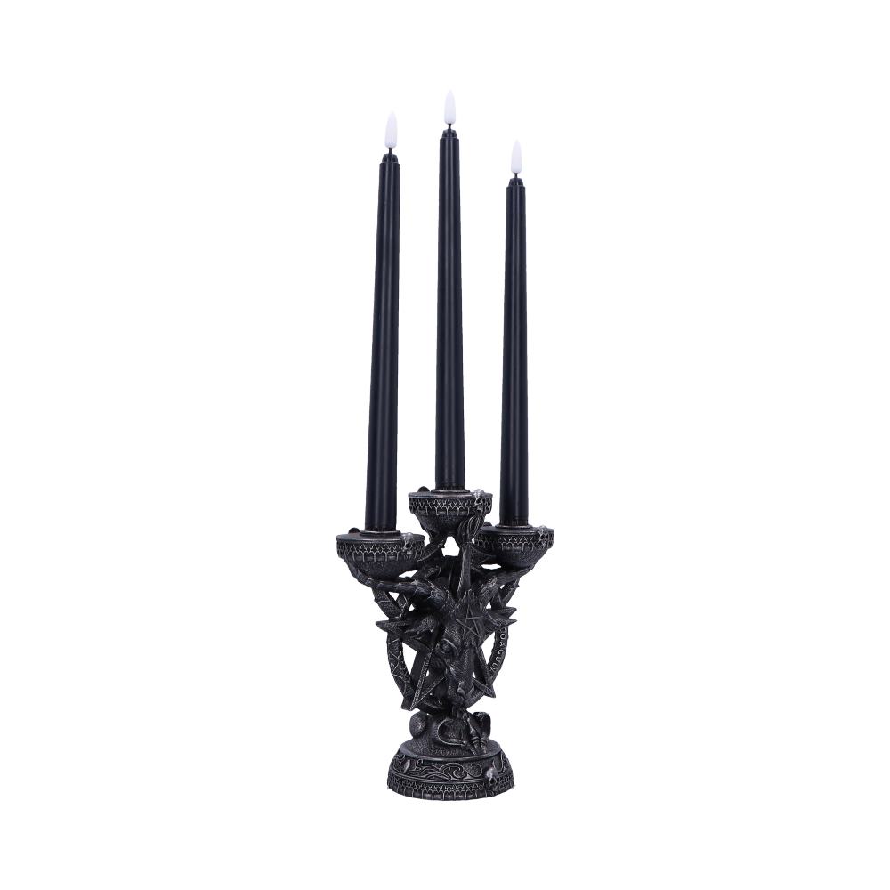 Baphomet's Radiance Candelabra with LED Candles - Candles & Holders at Gift Moments