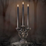 Baphomet's Radiance Candelabra with LED Candles - Candles & Holders at Gift Moments