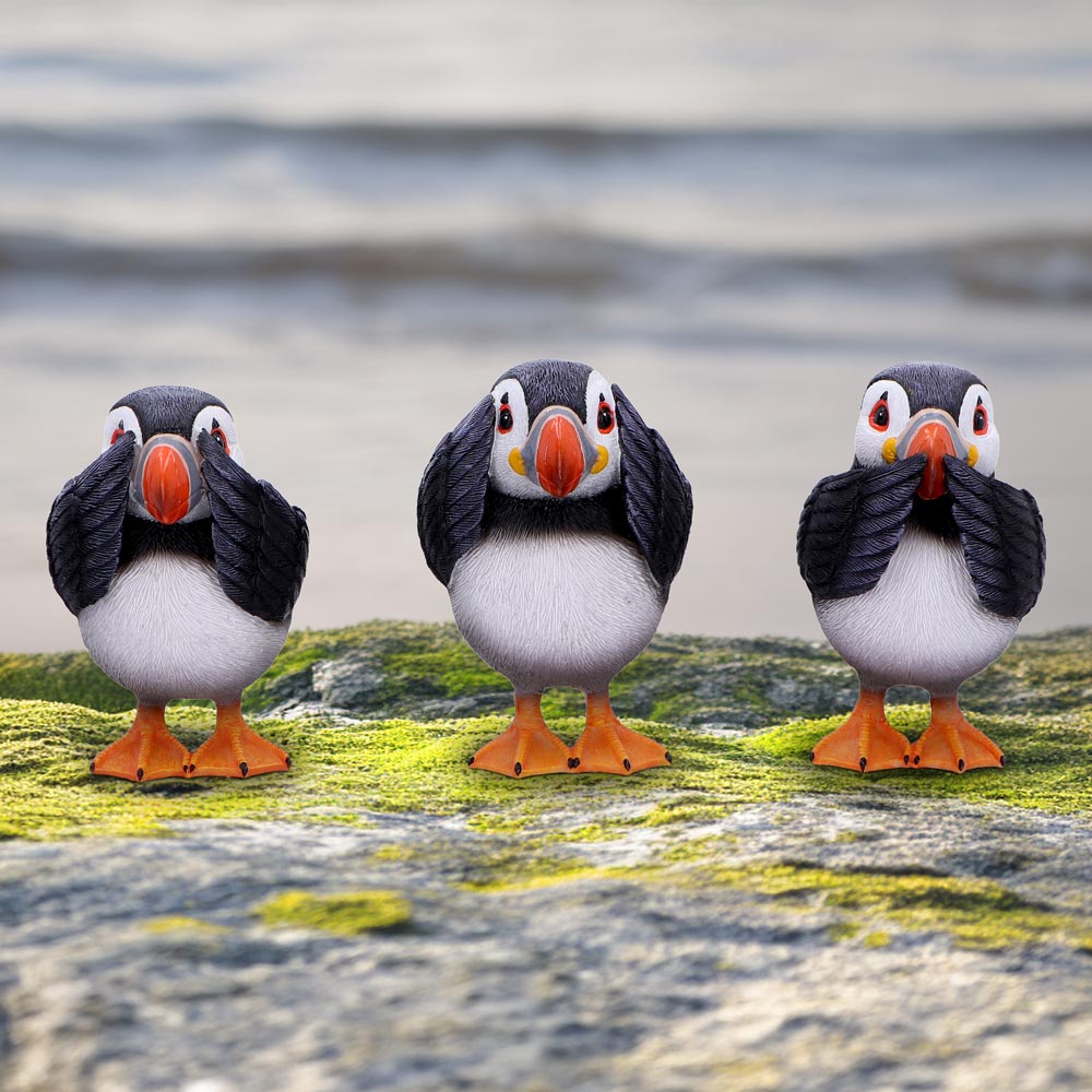 Three Wise Puffin Figurines - Figures & Collectables at Gift Moments