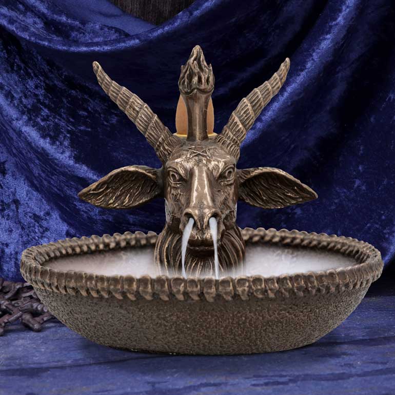 Baphomet’s Wealth Occult Backflow Incense Burner 13cm: 1 - Incense Holders By Gift Moments