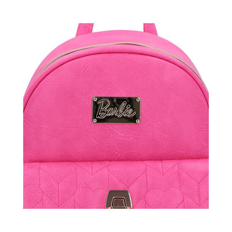 Hot Pink Barbie Backpack with Gold Logo: 4 - Bags By Barbie