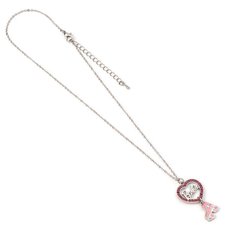 Barbie Silver Plated Heart & Skate Necklace: 2 - Jewellery By Barbie