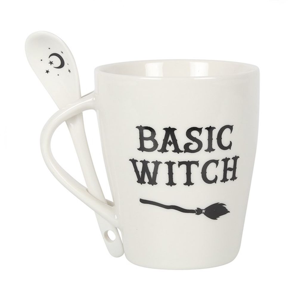 Basic Witch Ceramic Mug and Spoon Set: 2 - Mugs By Gift Moments