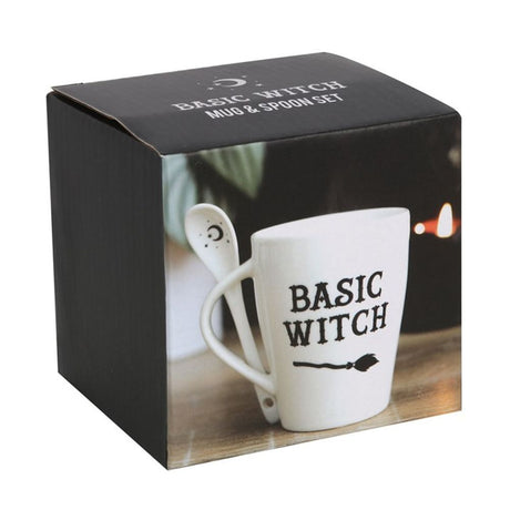 Basic Witch Ceramic Mug and Spoon Set: 5 - Mugs By Gift Moments