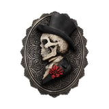 Beautiful Male Skeleton Plaque Day of the Dead Valentine Wall Hanging: 2 - Wall Hanging Sculptures By Luna Lakota