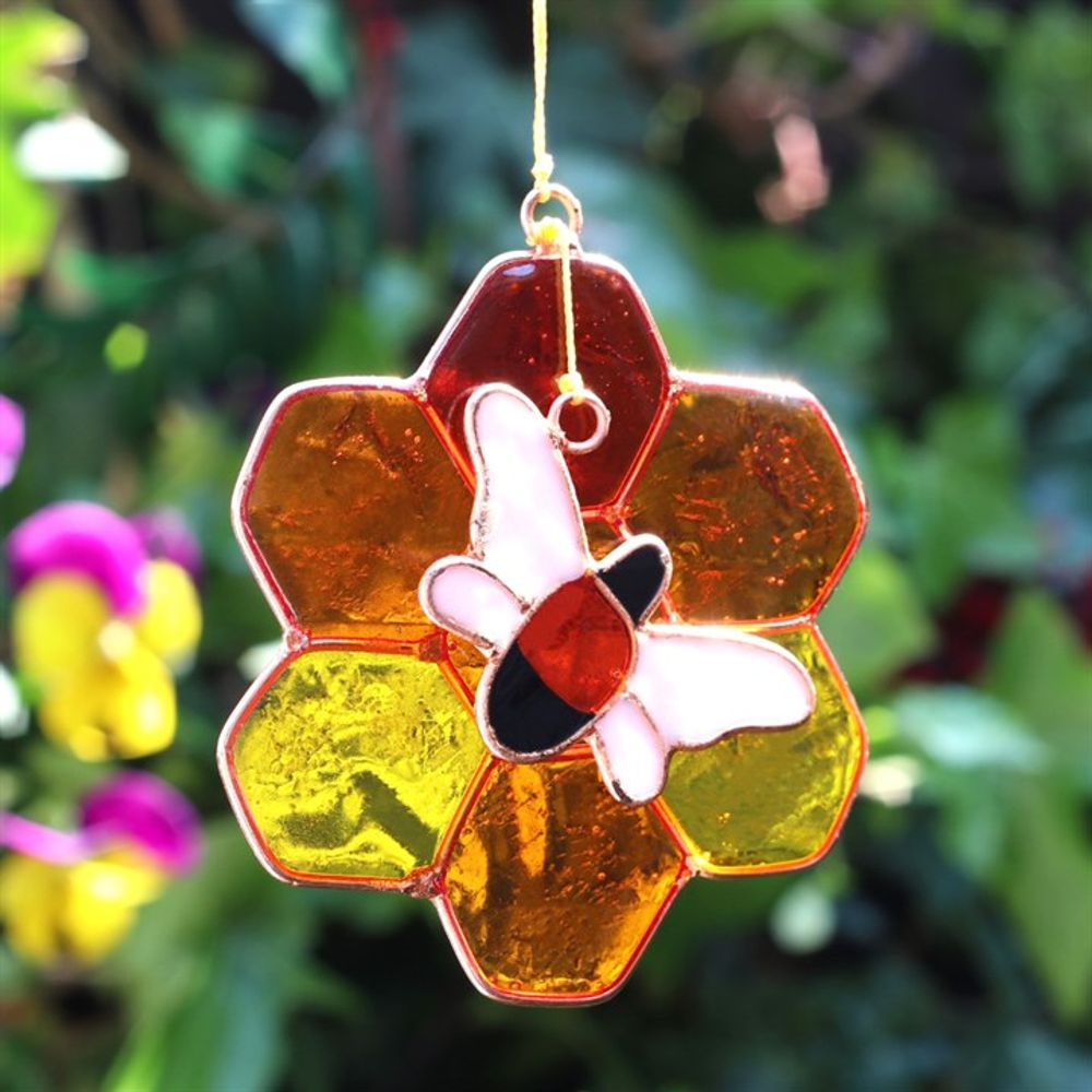 Bee and Honeycomb Resin Suncatcher: 1 - Suncatchers By Gift Moments