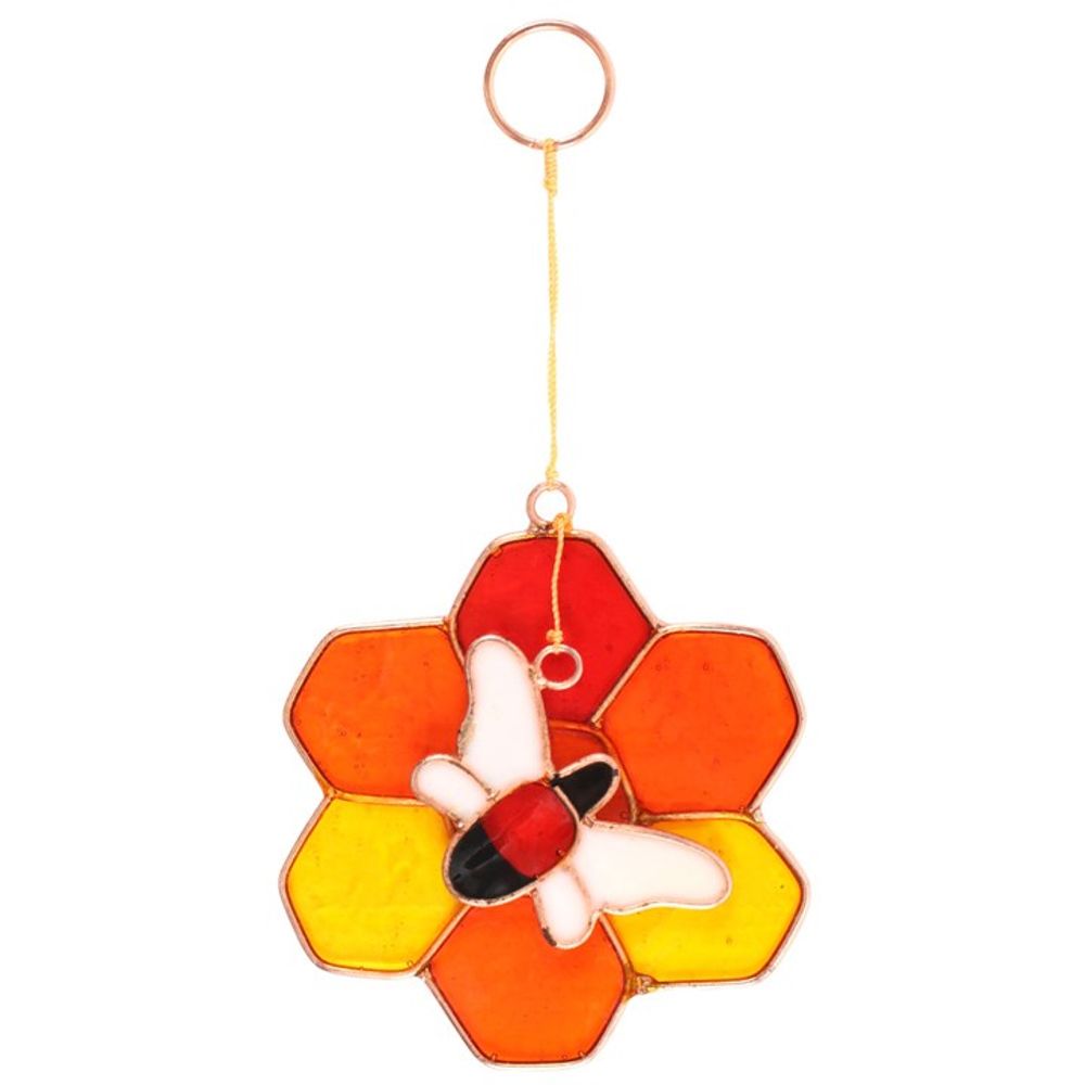 Bee and Honeycomb Resin Suncatcher: 2 - Suncatchers By Gift Moments