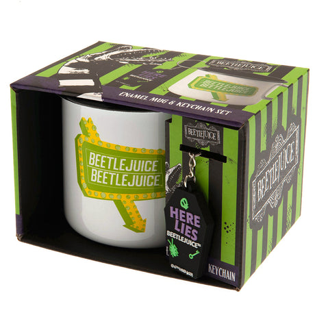 Beetlejuice Enamel Mug and Keyring Set: 4 - Mugs By Beetlejuice