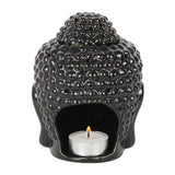 Black Buddha Head Oil Burner: 4 - Oil & Wax Burners By Gift Moments