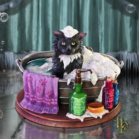 Black Cat Bath Time Figurine by Lisa Parker: 1 - Figures & Collectables By Lisa Parker