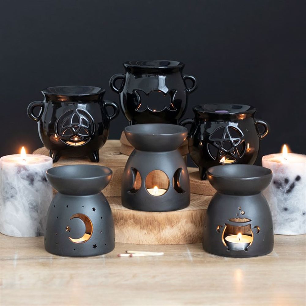 Black Cauldron Cut Out Oil Burner: 5 - Oil & Wax Burners By Gift Moments