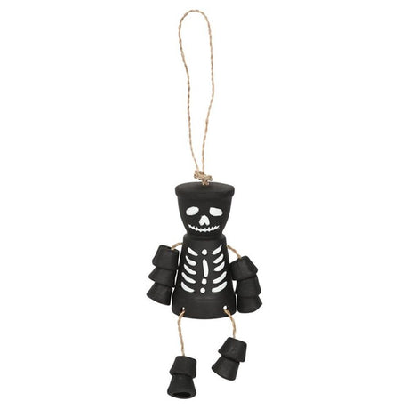 Black Skeleton Terracotta Hanging Garden Decoration: 2 - Garden Ornaments By Gift Moments