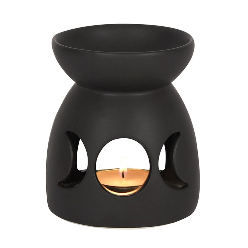 Black Triple Moon Cut Out Oil Burner: 2 - Oil & Wax Burners By Gift Moments