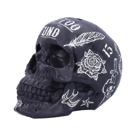 Black and White Traditional Tribal Tattoo Fund Skull: 2 - Money Boxes By NN Designs