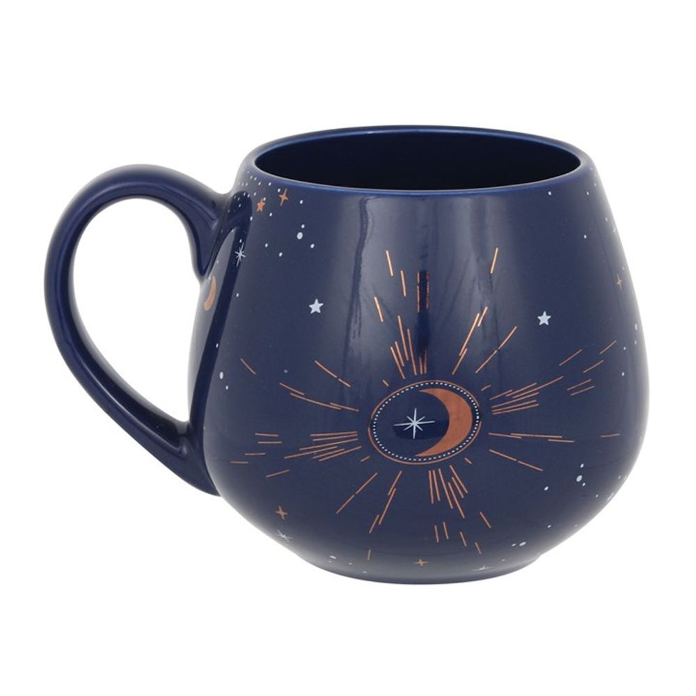 Blue Crescent Moon Rounded Mug: 2 - By Gift Moments