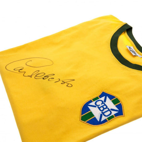 Carlos Alberto Signed Brasil 1970 Shirt: 1 - Signed Memorabilia By Brazil