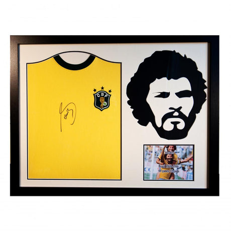 Socrates Signed Brazil 1982 Replica Shirt: 1 - Signed Memorabilia By Brazil