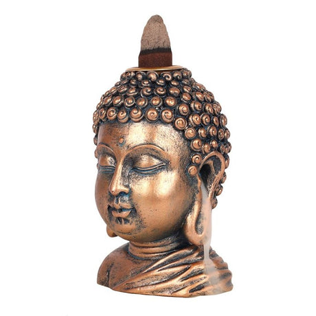 Bronze Buddha Head Backflow Incense Burner: 3 - Oil & Wax Burners By Gift Moments