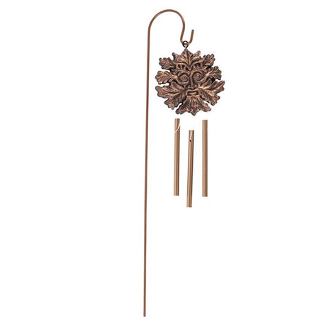 Bronze Effect Green Man Windchime Stake: 3 - Wind Chimes By Gift Moments