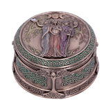 Bronze Maiden Mother Crone Triple Moon Pagan Trinket Box: 2 - Boxes By Gift Moments