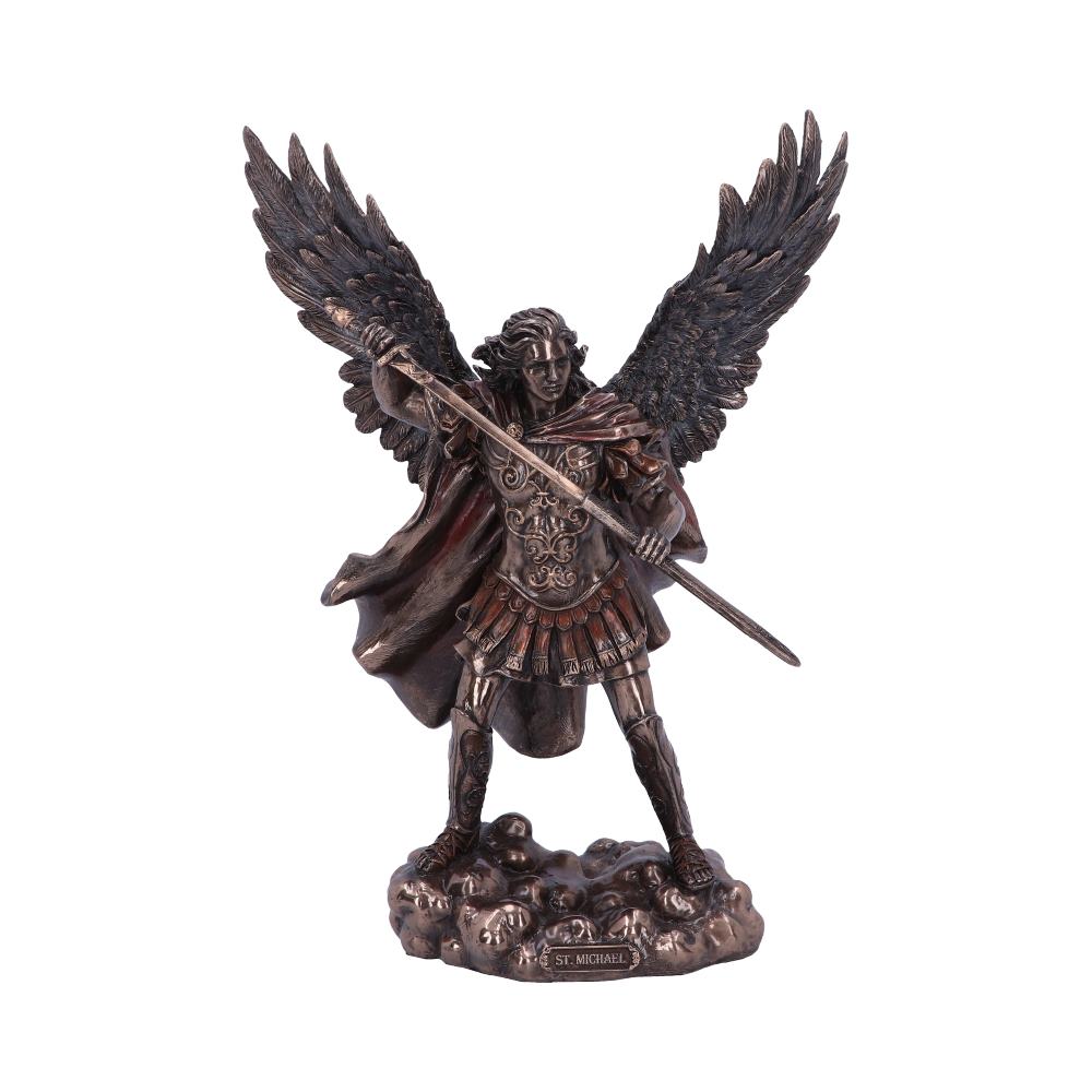 Bronze Saint Michael the Defender Archangel Figurine: 2 - Figures & Collectables By Gift Moments