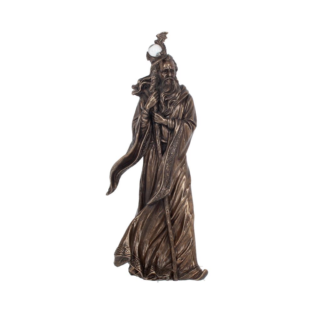 Bronze Wizard Merlin Figurine Arthurian Magic Sorcerer Ornament: 2 - Figurines Medium (15-29cm) By NN Designs