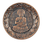 Antique Copper Buddha Incense Holder Plate: 1 - Incense Holders By Gift Moments