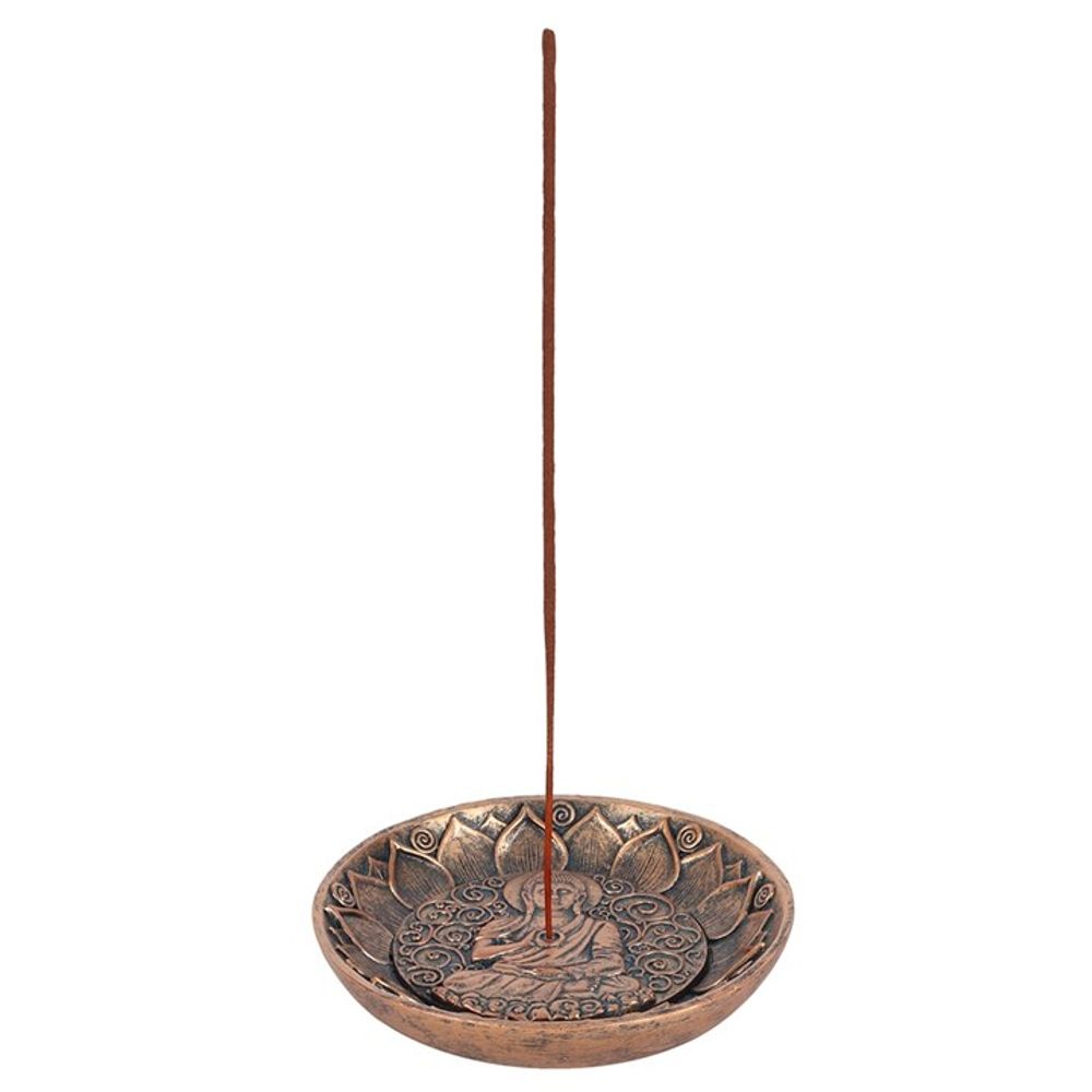 Antique Copper Buddha Incense Holder Plate: 2 - Incense Holders By Gift Moments