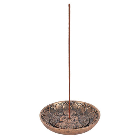 Antique Copper Buddha Incense Holder Plate: 2 - Incense Holders By Gift Moments