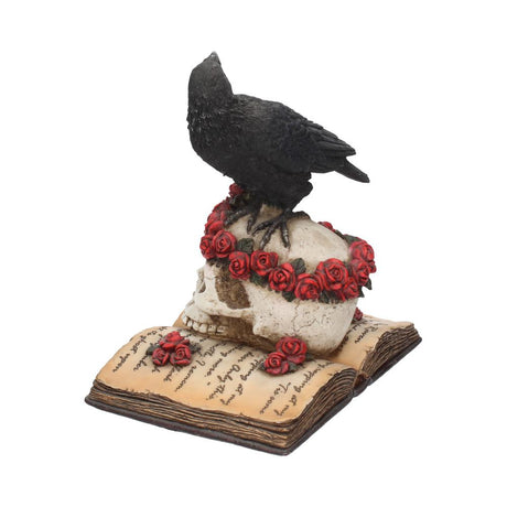 Heartaches Reflection Raven Figurine Skull Rose Valentine Ornament - Figurines Medium (15-29cm) at Gift Moments