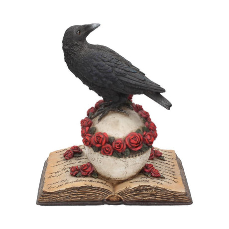 Heartaches Reflection Raven Figurine Skull Rose Valentine Ornament - Figurines Medium (15-29cm) at Gift Moments