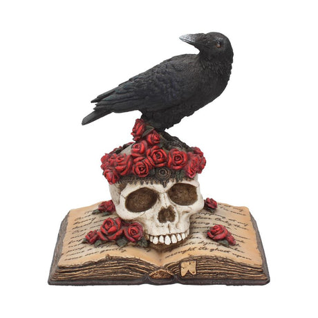 Heartaches Reflection Raven Figurine Skull Rose Valentine Ornament Default Title - Figurines Medium (15-29cm) at Gift Moments