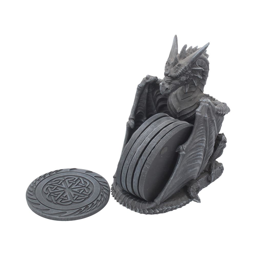 Dragons Lair Black Dragon Coaster Set Default Title - Coasters at Gift Moments