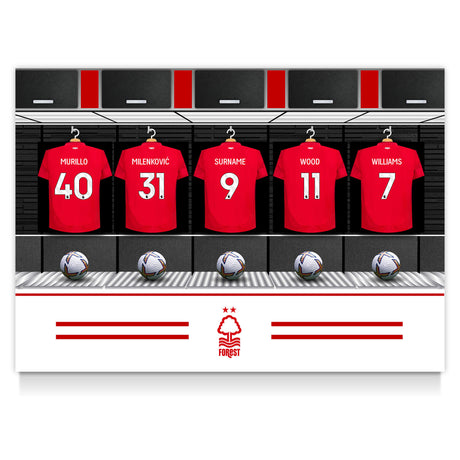 Personalised Nottingham Forest FC Dressing Room Poster - Posters at Gift Moments